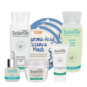 Kit creme Sara pentru ten uscat, 30-40 ani - Solanie - cu crema de zi hidratanta si masca hialuron