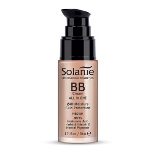 Crema BB cu acid hialuronic si protectie solara SPF 15 - mediu - 30 ml - Solanie