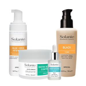 Kit pentru ten gras, seboreic, uscat - mare - Solanie