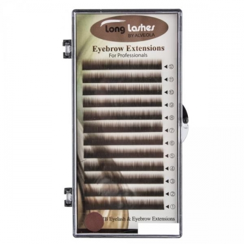 Extensii sprancene fir cu fir - 0,10 - 5mm - maro inchis - Long Lashes