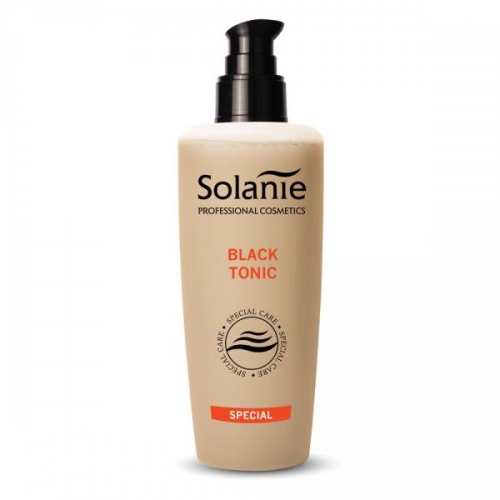 Lotiune tonica neagra pentru ten gras cu ichtiol - 250 ml - Solanie