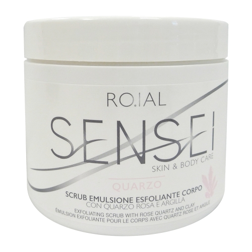 Crema exfolianta cu cristale din cuart roz si argila - 500 ml - Roial