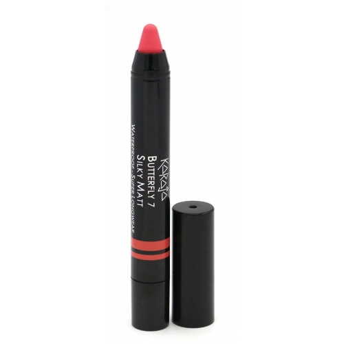 Ruj mat retractabil si rezistent la apa - Butterfly - Karaja - Coral red - Nr. 7