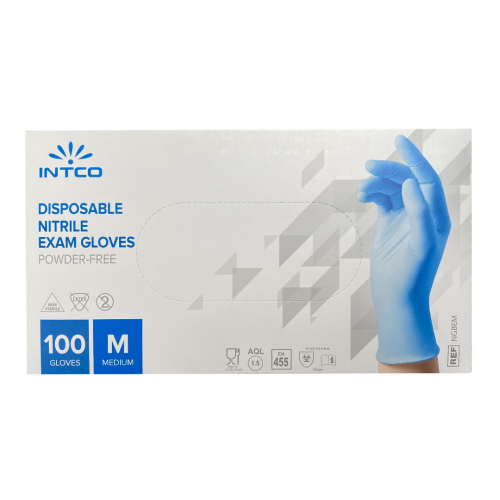 Manusi Nitril nepudrate - marimea M - albastru - 100 buc