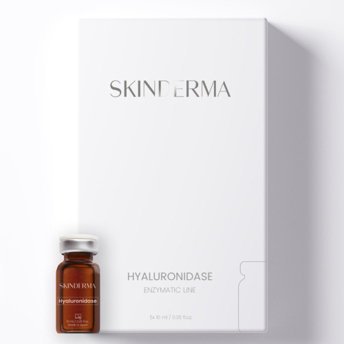 Fiola pentru fermitate si drenaj limfatic Hialuronidaza - 10 ml x 5 buc - cutie - Skinderma