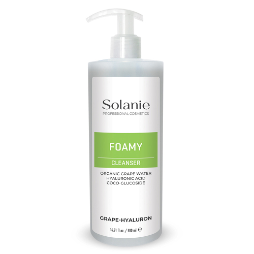 Gel spuma de curatare Struguri - Hialuron - 500 ml - Solanie