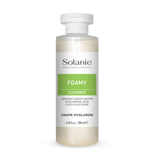 Gel spuma de curatare Struguri - Hialuron - 200 ml - Solanie