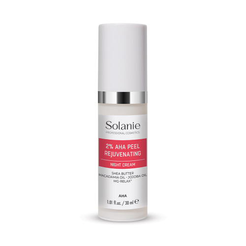 Crema de noapte AHA Peel pentru reintinerire - 30 ml - Solanie