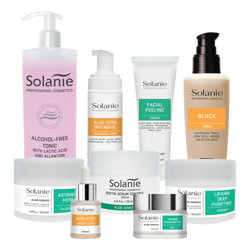 Tratament pentru Ten Gras, Seboreic, Uleios - Kit Mare - Solanie