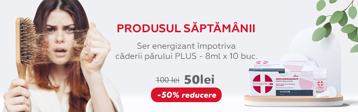 Ser energizant impotriva caderii parului PLUS - 8 ml x 10 buc - cutie - Sinergy cu -50% reducere