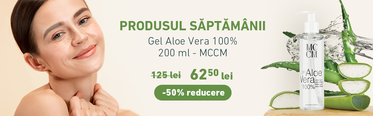 Gel Aloe Vera 100% - 200 ml - MCCM cu -50% reducere