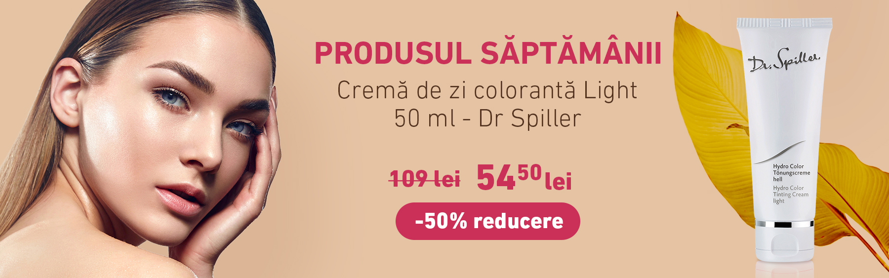Crema de zi coloranta Light - 50 ml - Dr Spiller cu -50% reducere