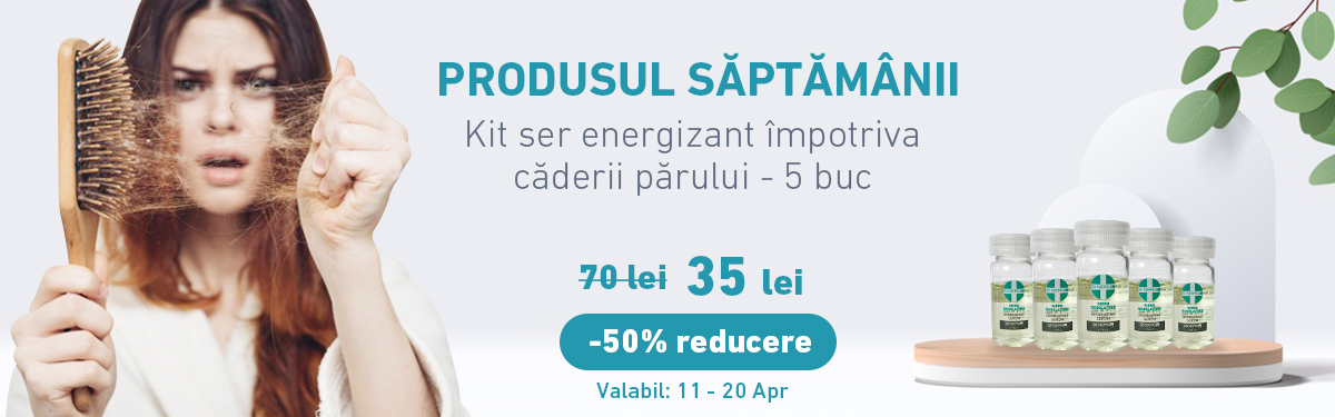 Kit ser energizant impotriva caderii parului - 5 buc - Sinergy cu -50% reducere